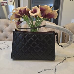 Classic Quilted Shoulder Bag - Black